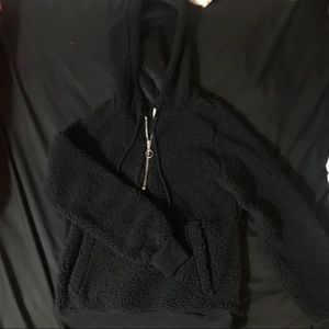 Black Sherpa hoodie
